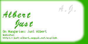 albert just business card